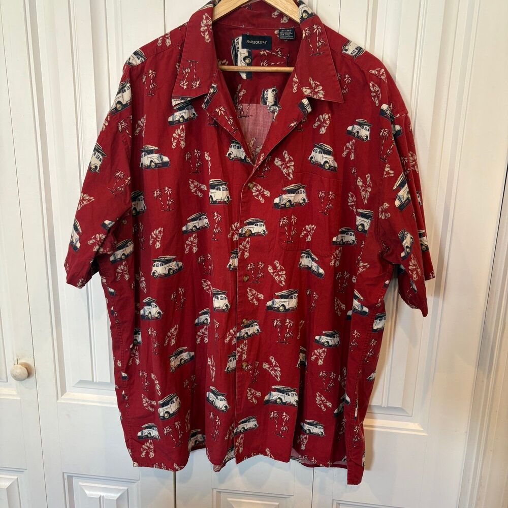 Harbor Bay Red Button Down Size 3X